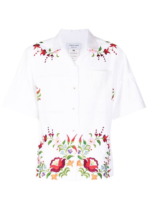 embroidery shirt unisex white in cotton MARINE SERRE | Shirts | T076SS22XU01